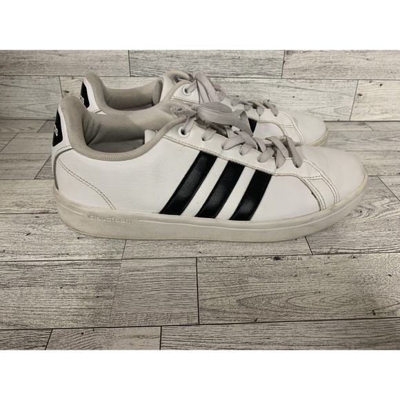 Adidas Cloudfoam Advantage Women's White/Black 3 Stripe Shoes Size 8.5 - Picture 3 of 13